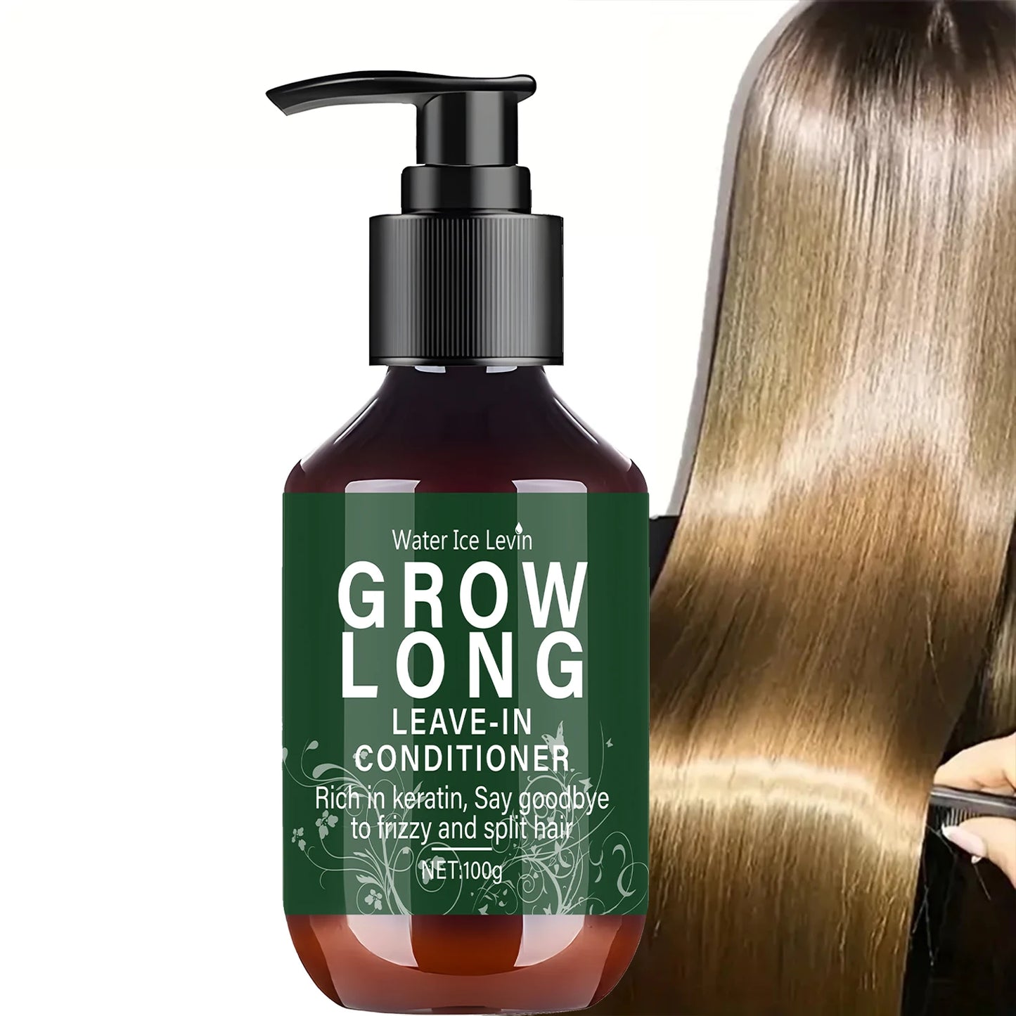 Hair Growth Leave In Conditioner 1+1 Pack 100g Biotin Collagen Hyaluronic Acid Vitamin C Dry Damaged Hair Repair Moisturizing