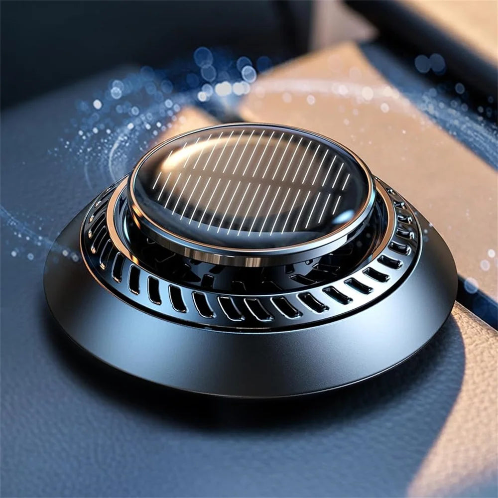 Solar Powered Car Aromatherapy Solar automatic rotation Car Air Freshener Fragrance Car Ornaments Car Diffuser for Essential Oil