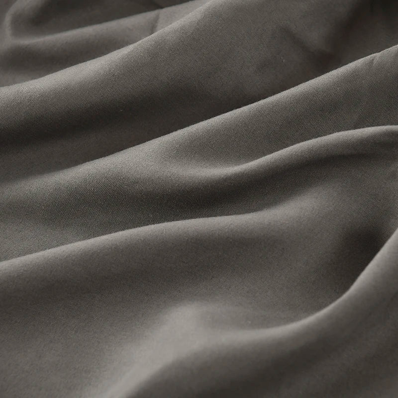 Solid Fitted Sheet 100% Polyester Soft Comfortable Breathble Bedding Set  for Home Bed Mattress (No Pillowcase）