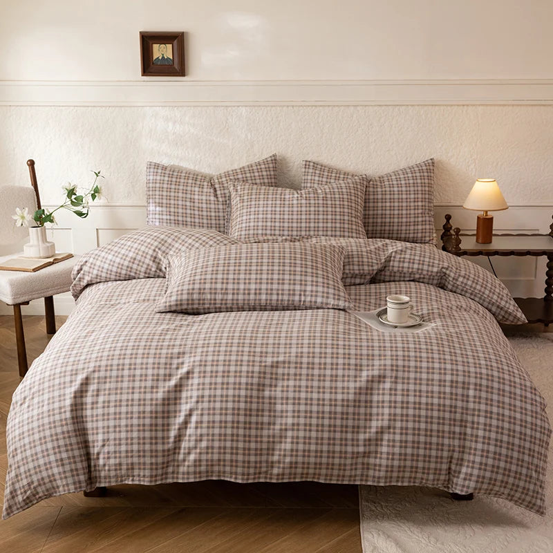 New 3pcs 100% Cotton Bedding Set High Quality Includes One Duvet Cover and Two Pillowcases Soft Skin-friendly and Breathable