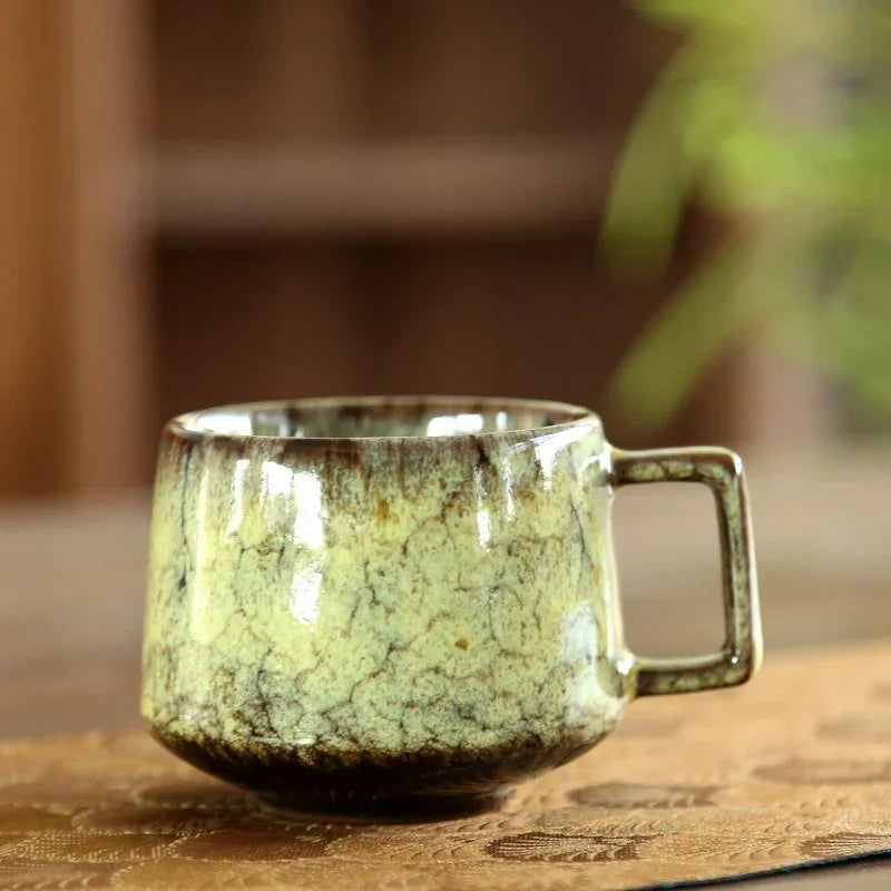 Kiln Transformation Latte Coffee Mug,Espresso Cups,Household Ceramic Tea Cup,Pottery Coffee Mug, Afternoon Teacup Mugs,Wholesale