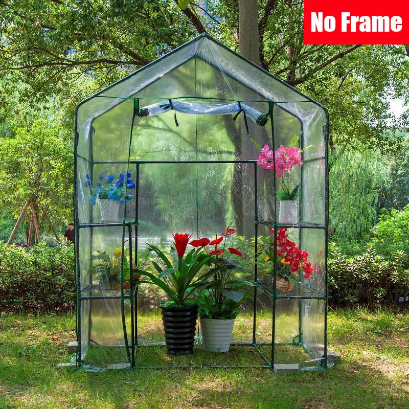 2024 New Large Walk In Greenhouse Cover House Garden Waterproof  Outdoor Indoor Wintering Plant Protection Grow Tent (No Frame)