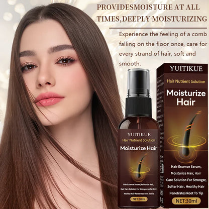 YUITIKUE Hair Nutrient Solution 30ml - Water-Light & Non-Greasy, Deeply Moisturizes & Strengthens Hair