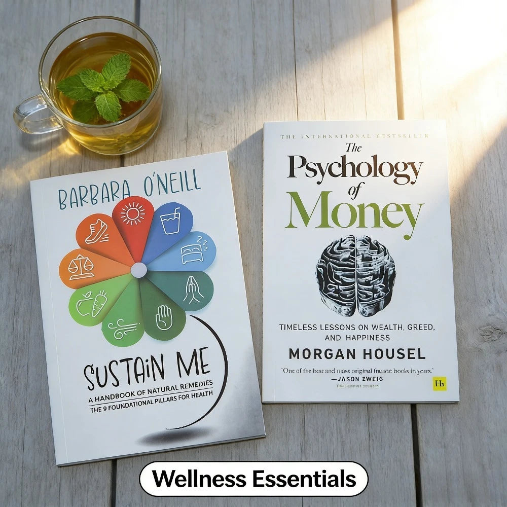 Barbara O'Neill Sustain Me & Morgan Housel The Psychology of Money:Health & Finance Guides for Daily Wellness & Personal Finance
