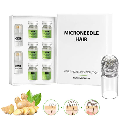 Hair Essential Care Serum Microneedle Roller Set Strengthen Roots Nourishing Scalp Hair Care Anti-Hair Loss Conditioner Essence
