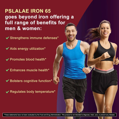 Iron Supplement 65 mg with Vitamin C - Maximized Absorption, Increase Energy, and Improve Immune Function
