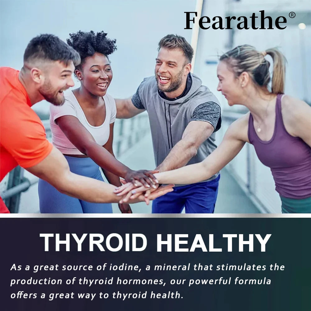 Thyroid Support Supplement for Women and Men, with Iodine, Zinc, B12, Ashwagandha and L-Tyrosine, Supports Energy and Metabolism
