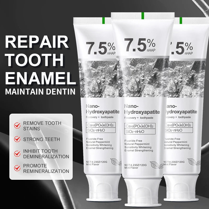 Toothpaste 7.5% Nano-hydroxyapatite Toothpaste New Oral Cleaning Toothpaste Refreshing Breath Removing Tooth Stains Adult Use