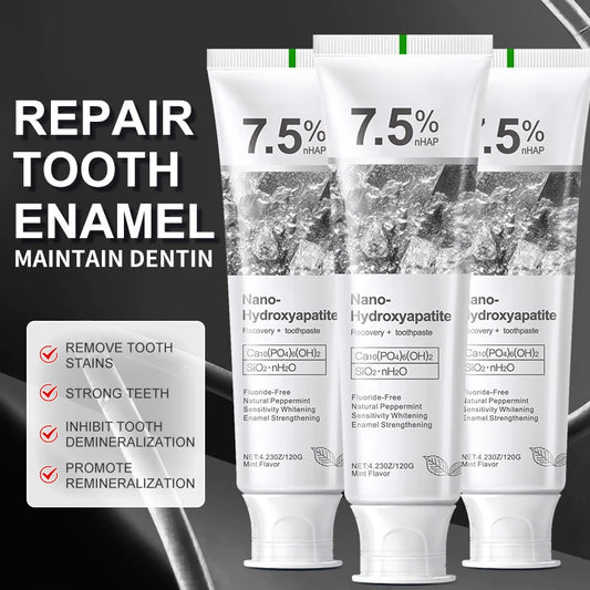 Toothpaste 7.5% Nano-hydroxyapatite Toothpaste New Oral Cleaning Toothpaste Refreshing Breath Removing Tooth Stains Adult Use