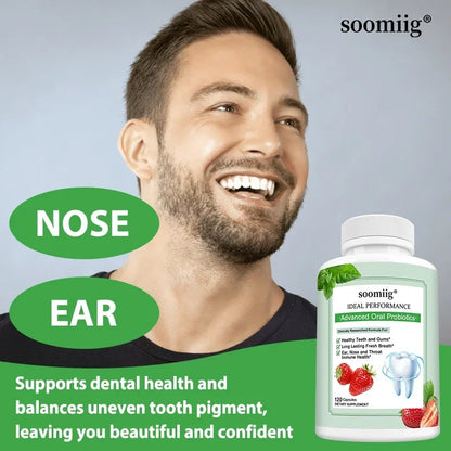 Probiotics for Adults, Best Breath Oral Dental Probiotics for Teeth & Gums, Dry Mouth, Gum Restore, Fresh Breath, Gut Health