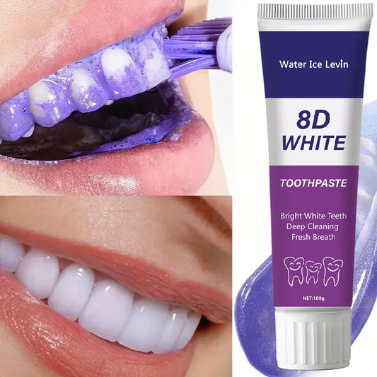 Purple Teeth Whitening Toothpaste - Alcohol-Free, Sulfate-Free, Rich in Apatite, Deep Cleansing and Mineral Regeneration