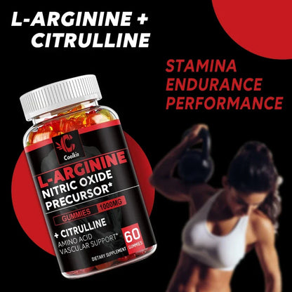 L-Arginine Supplement - Supports Vascular and Heart Health, Boosts Energy, Promotes Muscle Growth and Improves Endurance