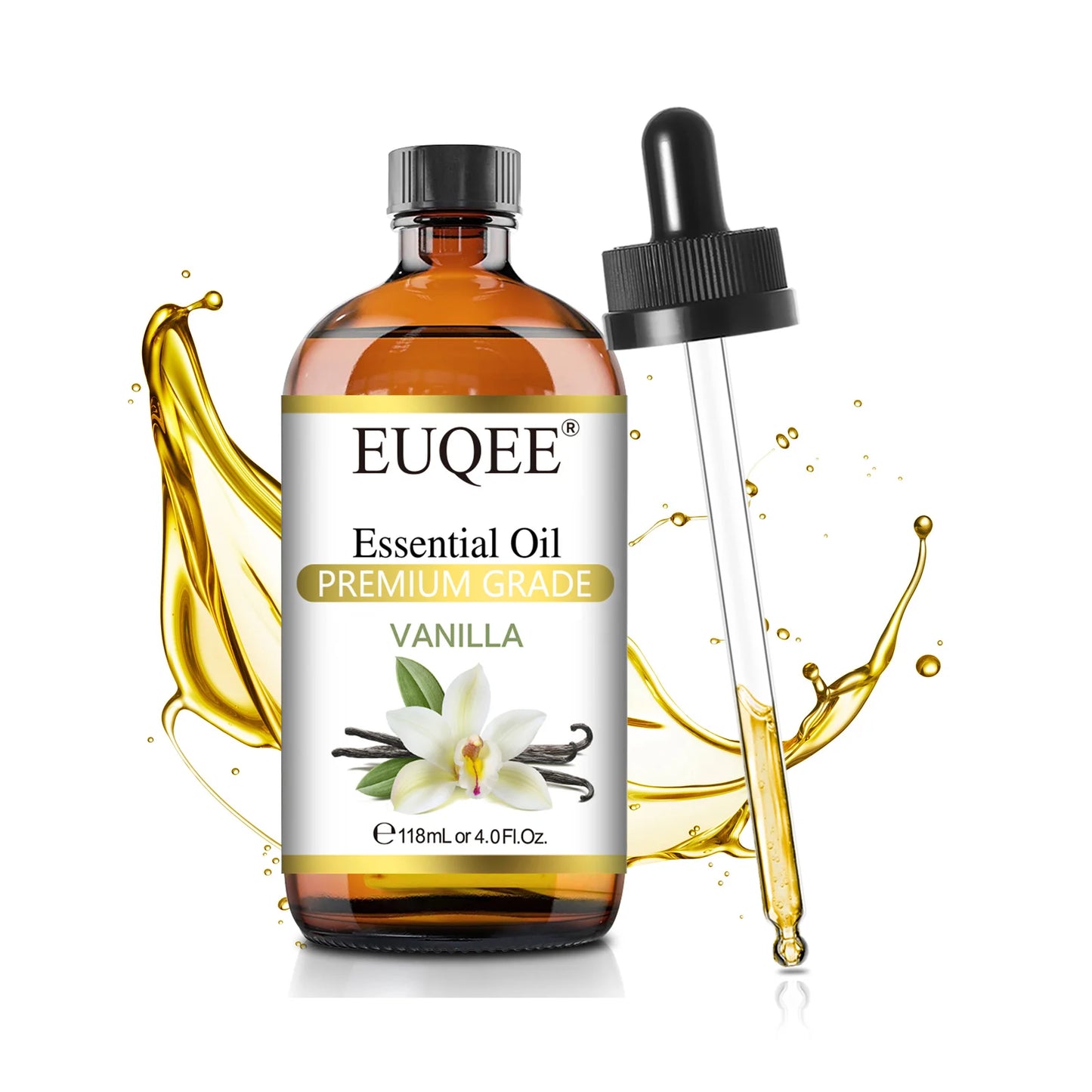 EUQEE 118ml (4 fl. oz) Pure Essential Oil-Sweet Orange Bergamot Cinnamon Lavender Tea tree Premium Aromatherapy Oil for Diffuser