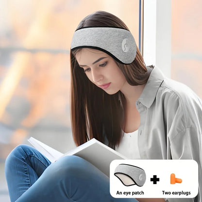 Adjustable Noise-Canceling Earplugs and Sleep Mask Set, One Eye Mask + Two Earplugs, - Comfortable and Fragrance-Free, Free of Parabens, Soft Light-Blocking Eye Mask, Ideal for Reading, Noise Reduction, Travel and Relaxation,
