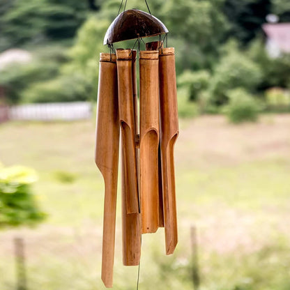 Natural Handmade Bamboo Tube Wind Chime wind Bell for Outdoor indoor Home Garden Patio Tree Decor Ornaments