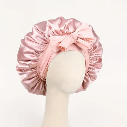 Silk Bonnet for Sleeping Women Satin Night Sleep Cap with Tie Band Scarf Wrap Hair Bonnet for Curly Hair Shower Caps  for Bath