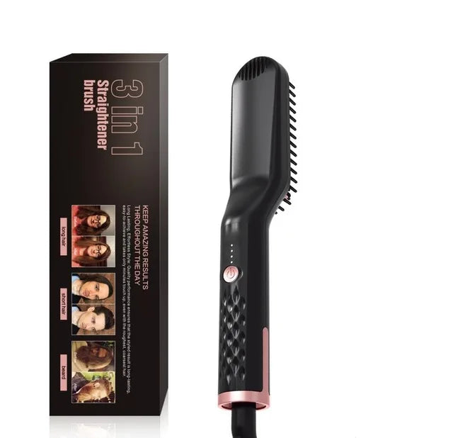 Beard Straightener For Men Heating Comb Hair Straightener Quick  Beard Comb Straight Curling Electric Hot Beard Styling Brush