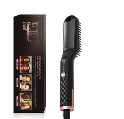 Beard Straightener For Men Heating Comb Hair Straightener Quick  Beard Comb Straight Curling Electric Hot Beard Styling Brush