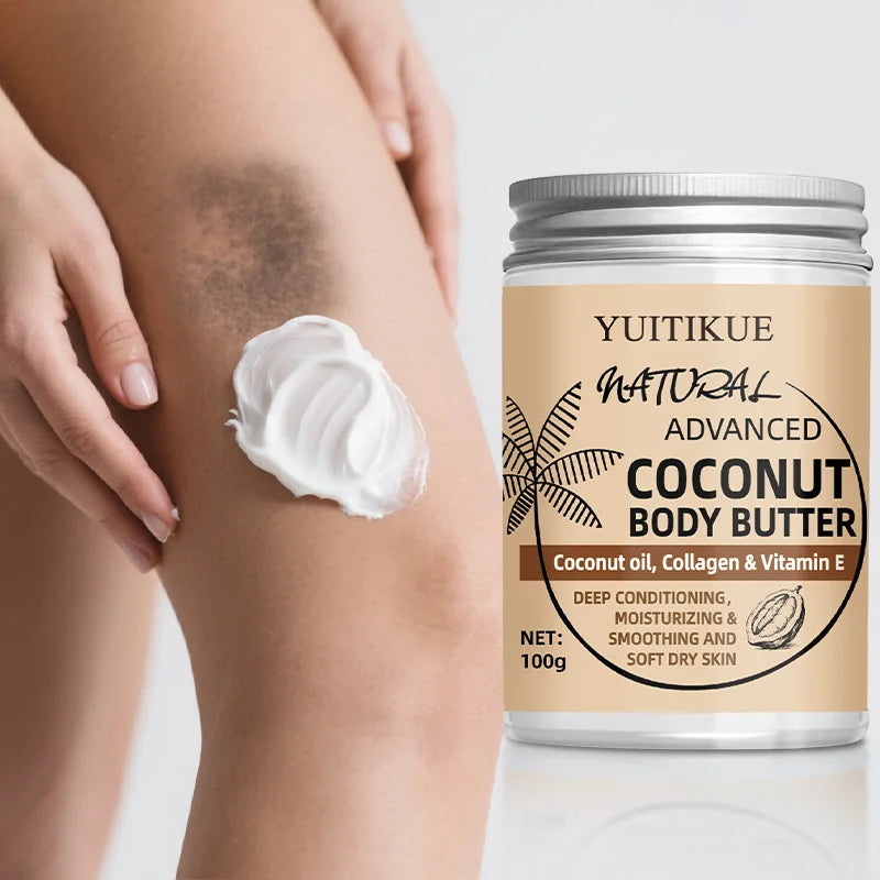 Natural Coconut Body Cream  Coconut Oil/Collagen  Deep Moisturizing, Easily Absorbed, Nourishes Dry Skin 100g