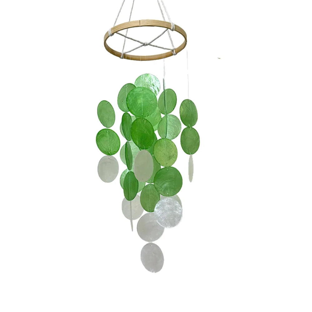 1pc Bohemian Shell Wind Chime Handmade Coastal Decor For Tranquil Spaces 40*15cm Wind Chime Hanging Decorations Photography Prop
