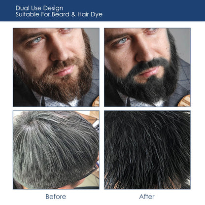 Natural Black Beard Dye Shampoo Permanent Long Lasting Beard Coloring For Men Removal White Grey Hair Color Cover Beard Care