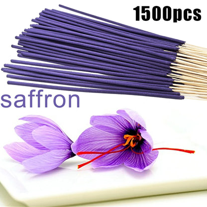 Wholesale 8.66-Inch Saffron Incense Sticks, Made of Natural Incense Powder, Purple Saffron Scent, Essential for Home Air Purification, Premium Selected Saffron Bamboo Stick Incense