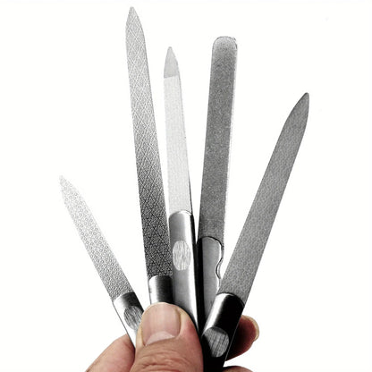 Nail File Stainless Steel Professional Exfoliating Double Sides Sandpaper For Professional Finger Toe Nail Care Tools nail art