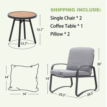 3 Piece Rocking Bistro Patio Set