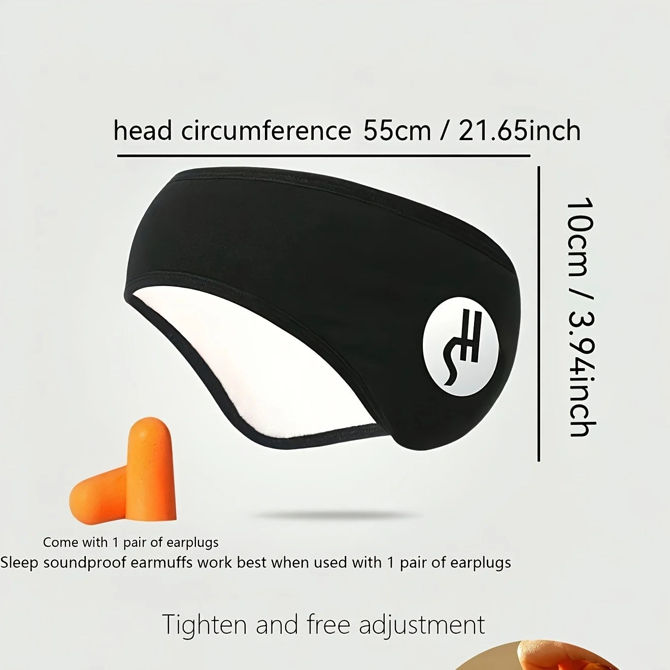 Adjustable Noise-Canceling Earplugs and Sleep Mask Set, One Eye Mask + Two Earplugs, - Comfortable and Fragrance-Free, Free of Parabens, Soft Light-Blocking Eye Mask, Ideal for Reading, Noise Reduction, Travel and Relaxation,