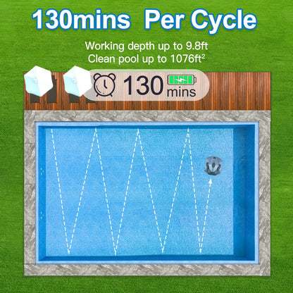 Cordless Pool Cleaner Robotic Pool Cleaner Automatic Robotic Pool Cleaner Cordless Robotic Pool Vacuum for In Ground Flat Pools