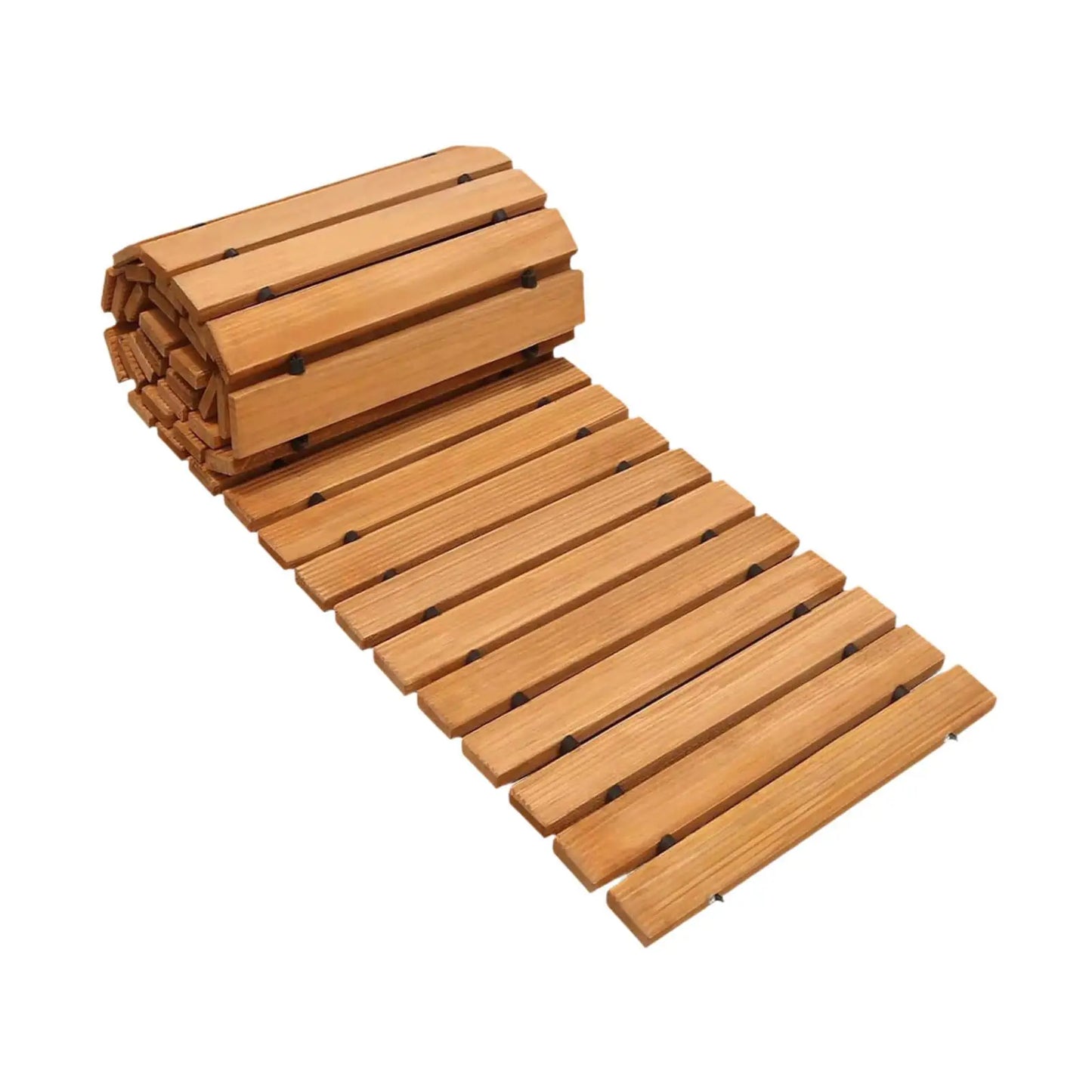 Wooden Outdoor Garden Pathway Non Slip Roll Out Boardwalk Rustic Patio Decor for Wedding Party Yard