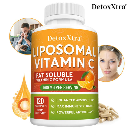 Liposomal Vitamin C 1700 Mg, Vitamin C Supplement - Enhanced Absorption, Ascorbic Acid, Immune Support