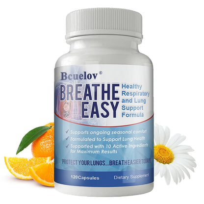 Lung Health Supplements - Helps Strengthen Comfort To The Lungs and Bronchial System Supports Clear Lungs and Easy Breathing