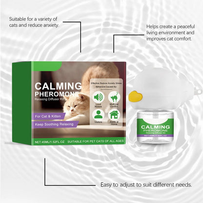 45ML Cat Pheromone Calming Diffuser Effectively Relieves Anxiety Stress Soothing Without Irritation Gentle Ingredients