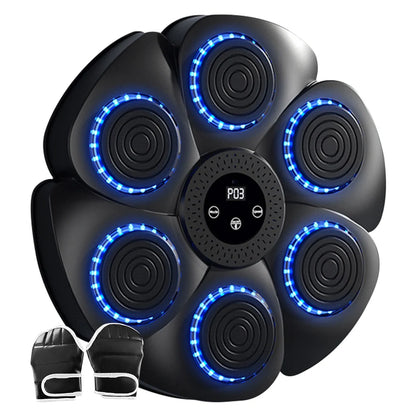 Music Boxing Machine Music Boxing Puncher Adjustable Boxing Training Punching Equipment Type C Charging with Gloves for Home Gym