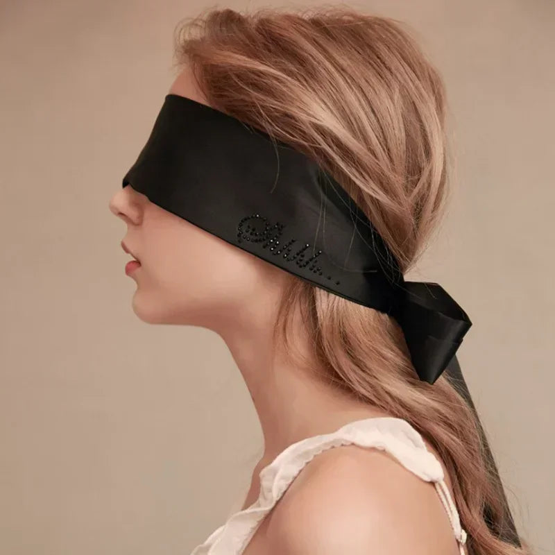 Satin Silk Sleep Mask Sexy for Women Silk Eye Cover Savour Eye Patches Cute Blindfold Silk Ribbon Gift Surprise High Quality