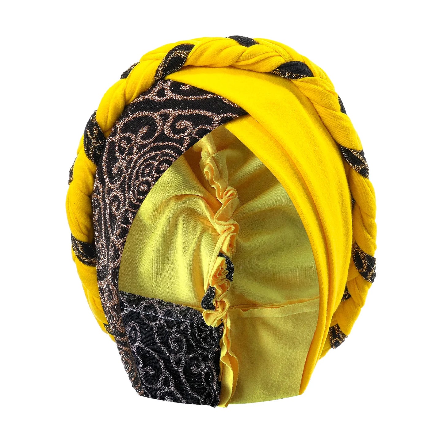2024 Head Scarf for Muslim Women Turban Cap Ladies Islamic Print Bonnet Hat Braid Headband Turbante Mujer Beanies Hats