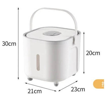 Sealed storage box for pet food, large capacity moisture-proof and fresh-keeping bucket, cat food, dog food, dry storage box