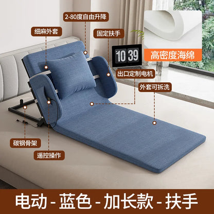 Elderly Electric Adjustable Bed - Home Hospital Use, 5-Position Lift Recliner, Remote Control, Back Massage, USB Charging