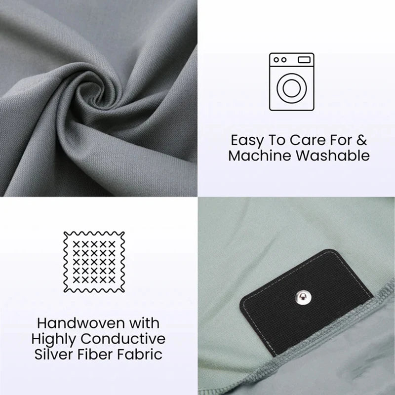 Grounding Sheet for Better Sleep - Cotton and Silver Conductive Fitted Sheet with Grounding Cord, Machine Washable for Twin