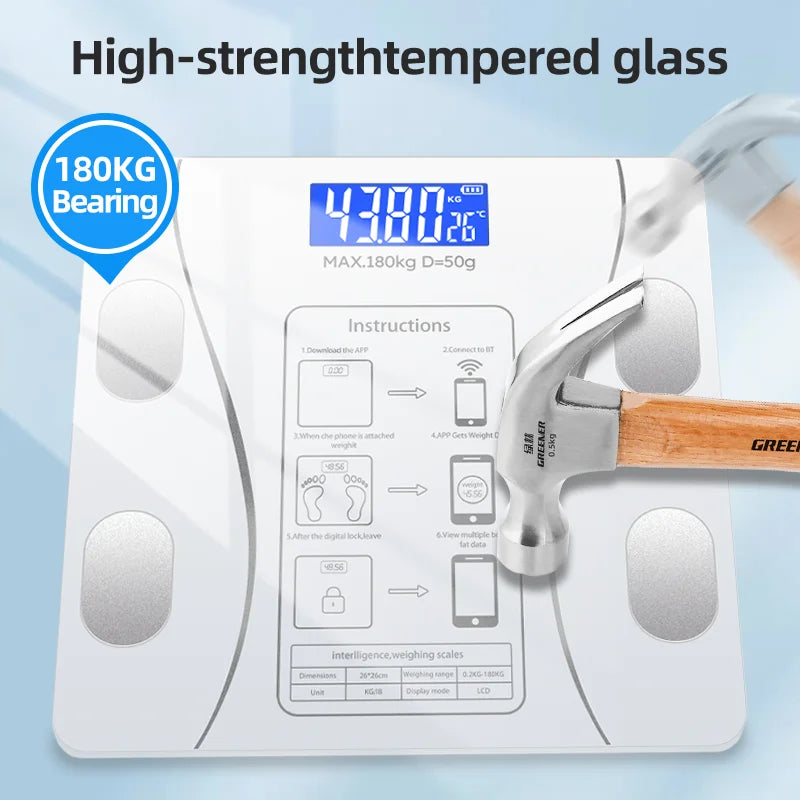 Smart Body Fat Scale for body management and fat loss, smart mode, Bluetooth body fat scale, home weight scale, ultra-precis