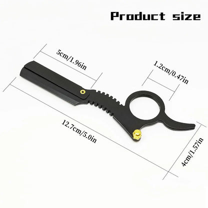 Barber Manual Razor Straight Edge Haircut Beard Eyebrow Shaver Men Depilation Razor Hairdresser Trimming Blades Replaceable