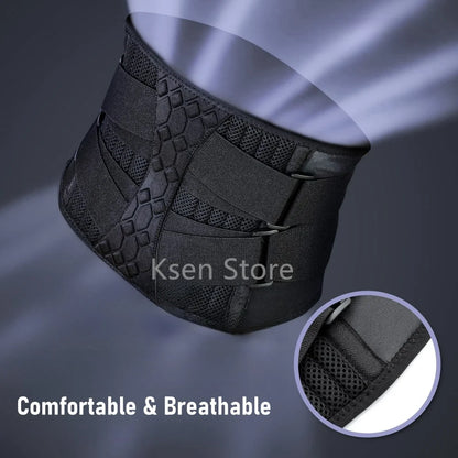 Adjustable Waist Support Lumbar Back Belt Lower Back Brace for Back Pain Relief Lumbar Spine Strap with 10 Stays Waist Protector