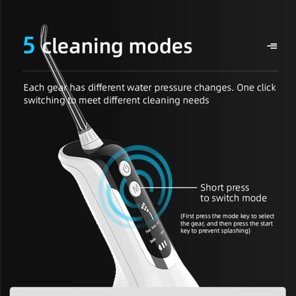Xiaomi Water Flosser 5 Modes Irrigador Dental Water Tank Oral Irrigator Dental Flusher Usb Rechargeable Portable Teeth Cleaning