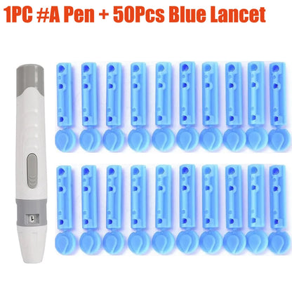 Lancet Pen Adjustable Depth Blood Sampling Glucose Test Pen for Diabetics Blood Collect Lancing Device