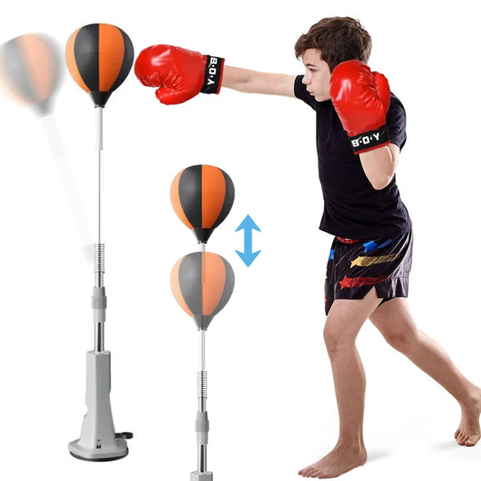 Punching Bag with Stand Punching Reflex Ball Set Boxing Equipment for Training Boxing Stress Relief & Fitness