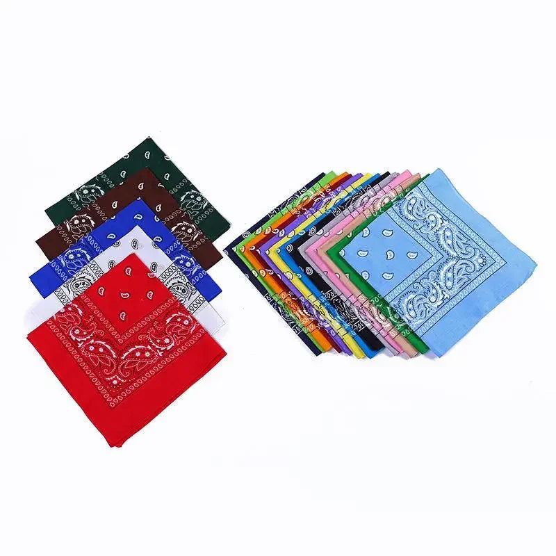 New Fashion Hip Hop Bandana Square Scarf Black Red Headband Printed for Boys/Girls Hair Accessories Hair Scarf