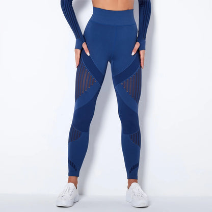 Sexy Women Fitness Leggings Hollow Seamless Leggings High Waist Gym Workout Legging Fashion Breathable Yoga Pant