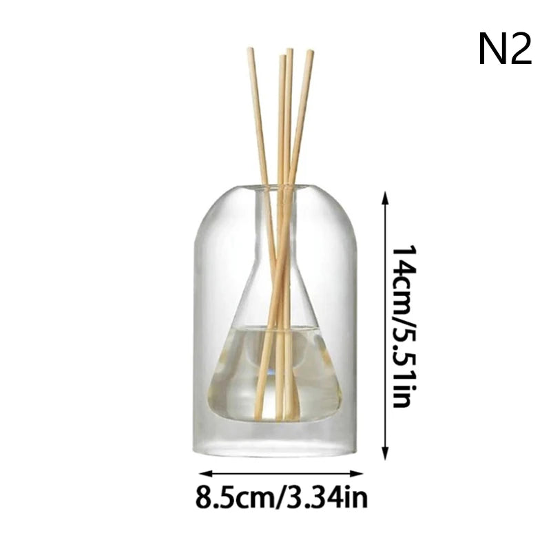 Z. Aromatherapy Diffuser Bottle Glass Essential Oil With Diffusers Sticks Storage Containers Transaprent Modern Home Decorations