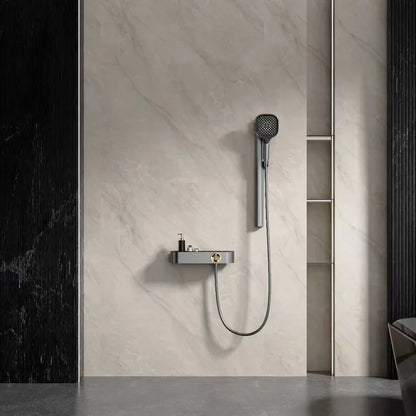 Luxury Modern Brass Bathroom shower faucet set Hot Cold water shower set Rainfall Waterfall 3 mode Shower faucet Wall Mounted